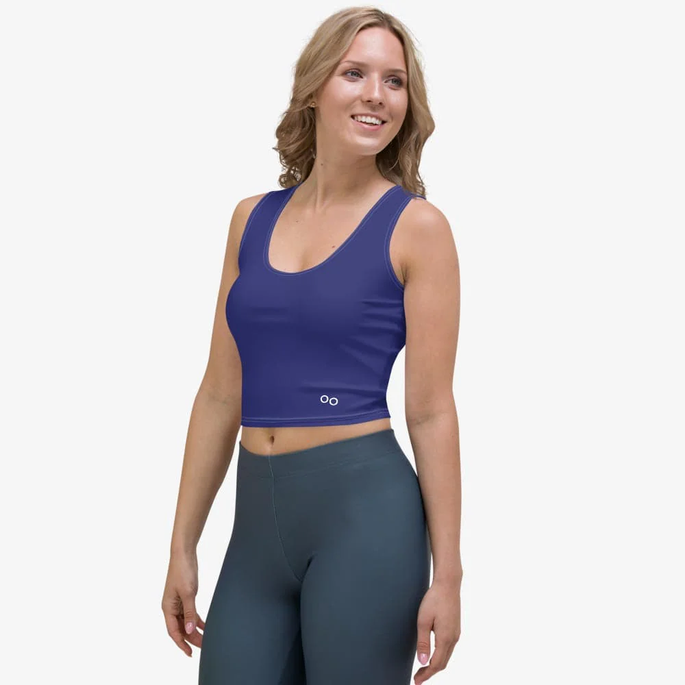Monochrome Crop Top Blue - Image 3