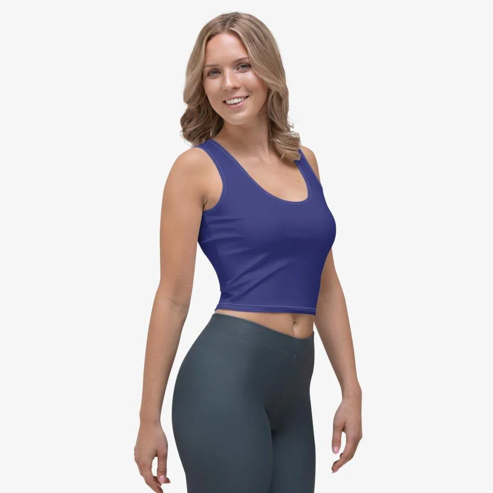Monochrome Crop Top Blue - Image 4